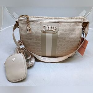 Juicy Couture Cream Crossbody Bag with Pouch